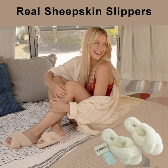 Lamo Shoes - 🎈HOST PICK🎈🆕 Premium Real AUSTRALIAN SHEEPSKIN Plush Open Toe Slipper, Size 7